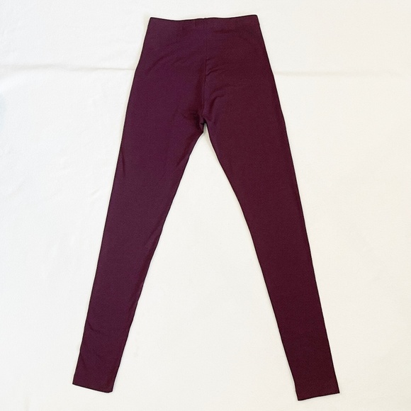 BNWOT H&M Basic Legging in Maroon Size XS - Picture 3 of 7